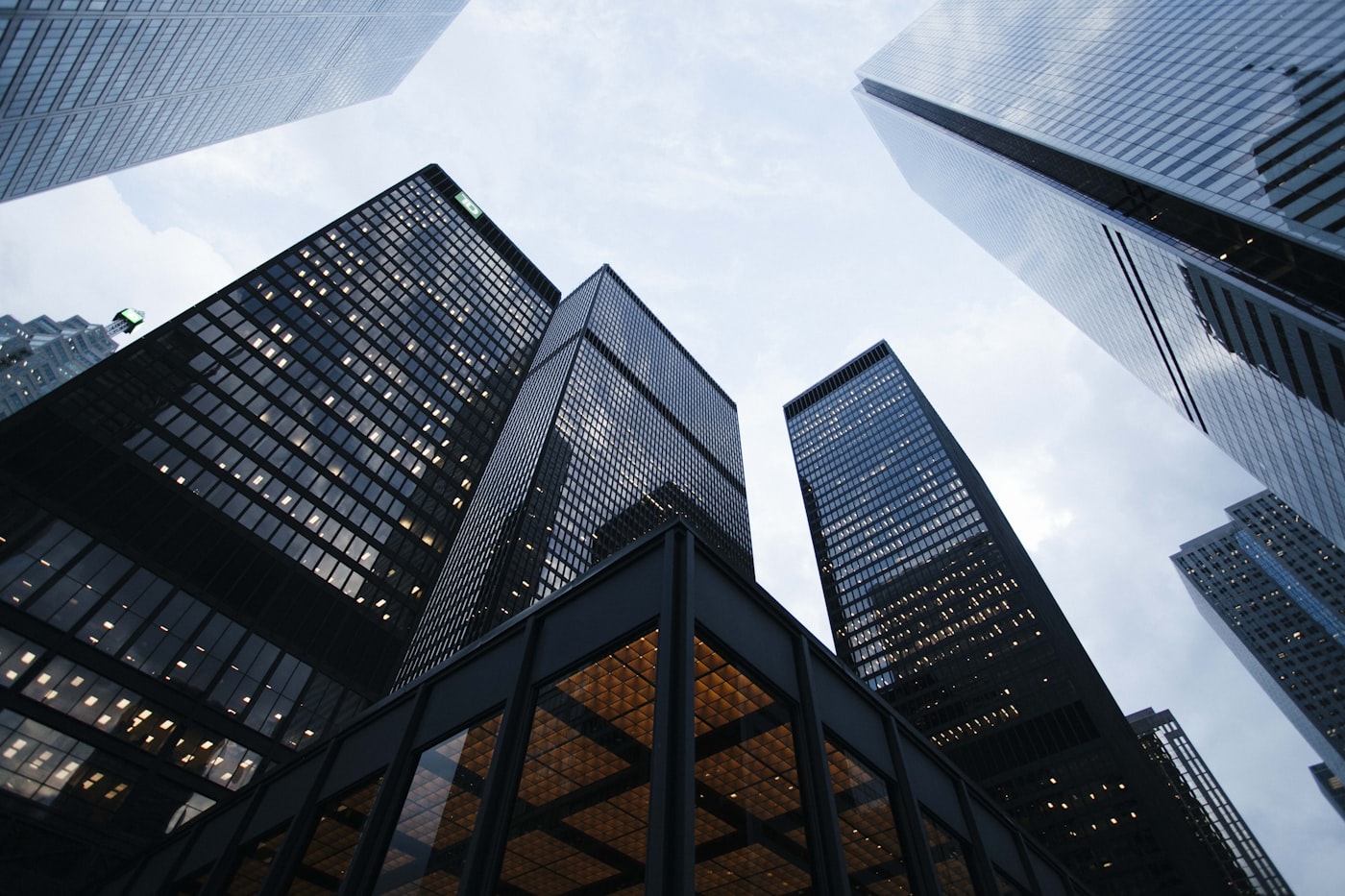 Commercial property roofline and building exterior
